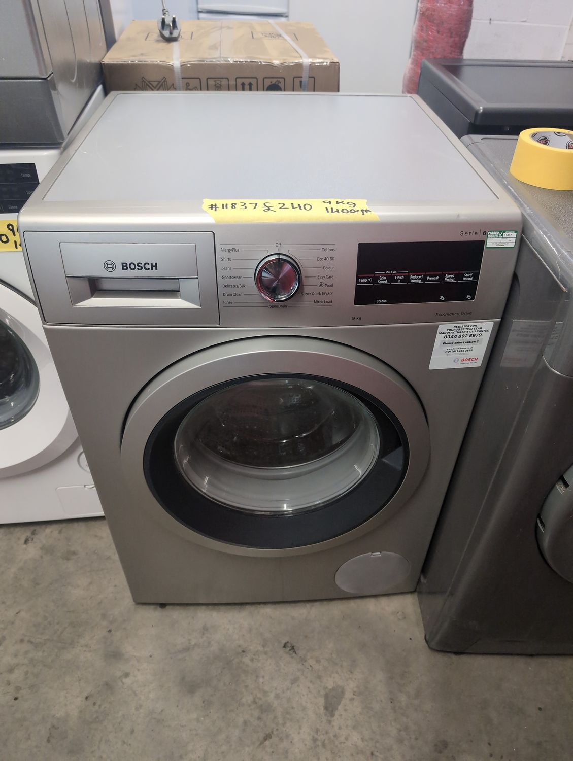 Bosch Serie6 WAU28TS1GB 9kg 1400rpm Washing Machine Silver
