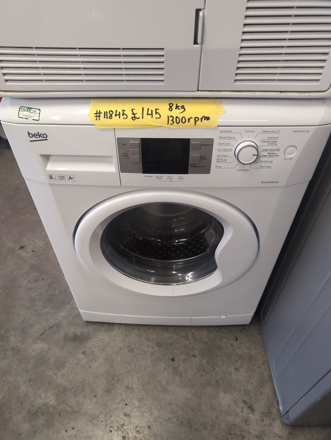 Beko WM85135LW 8KG 1300rpm Washing Machine White