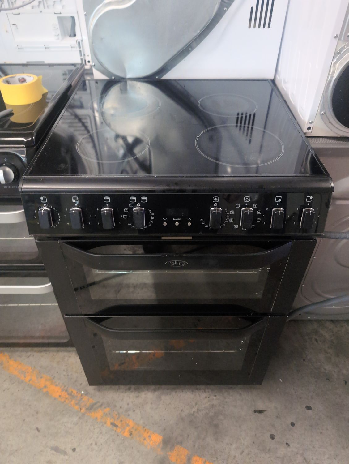 Belling BELFSE60MF 60cm Electric Cooker Double Oven Black