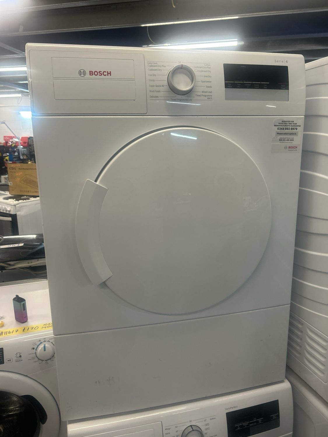 Bosch WTA79200GB 7kg Vented Dryer White