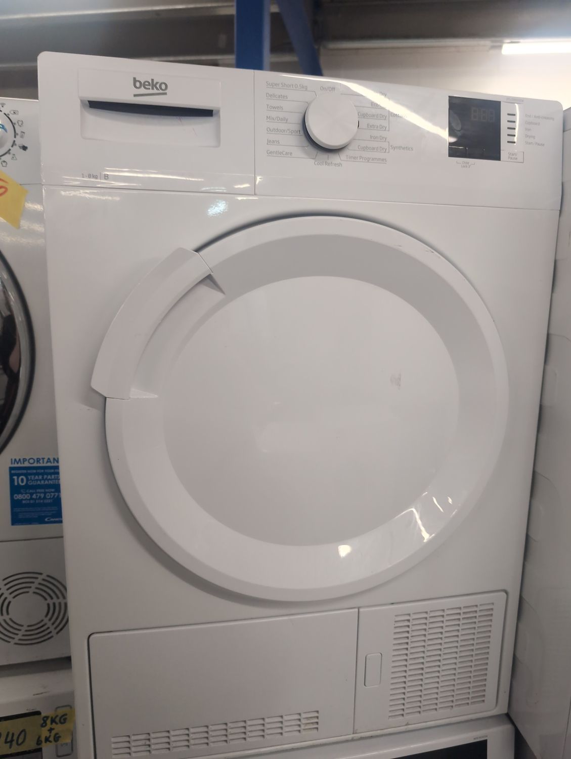 Beko DTLCE81031W 8Kg Condenser Dryer White