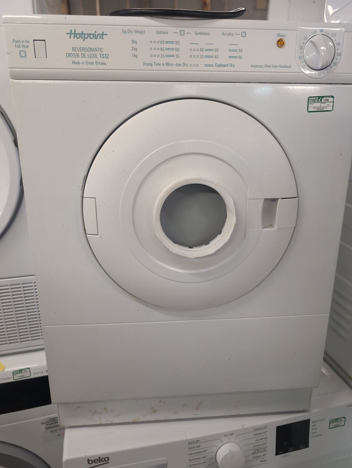 Hotpoint TS12P 3KG Compact Tumble Dryer White