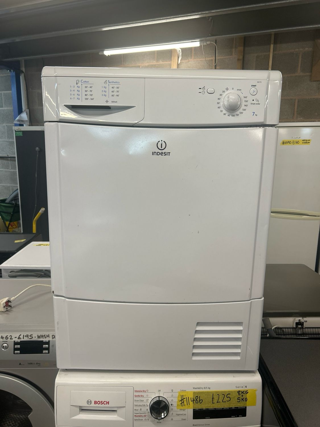 Indesit IDC75 7kg Condenser Dryer White