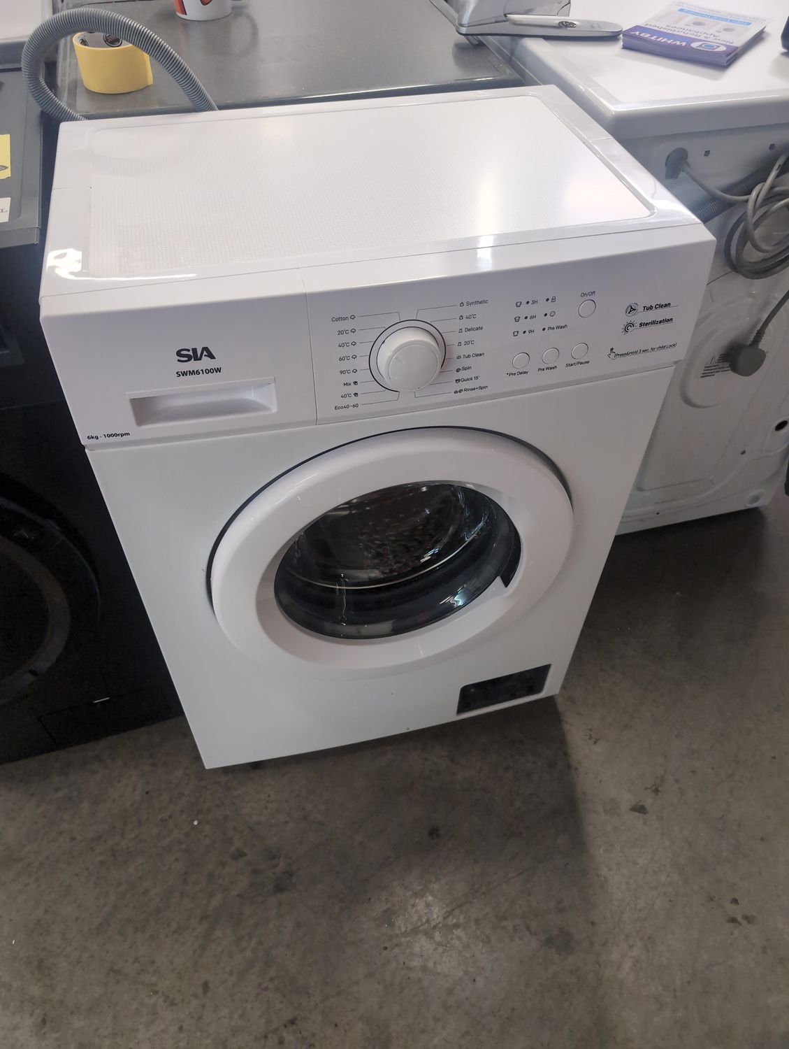 Sia SWM6100W 6KG 1000rpm Washing Machine White