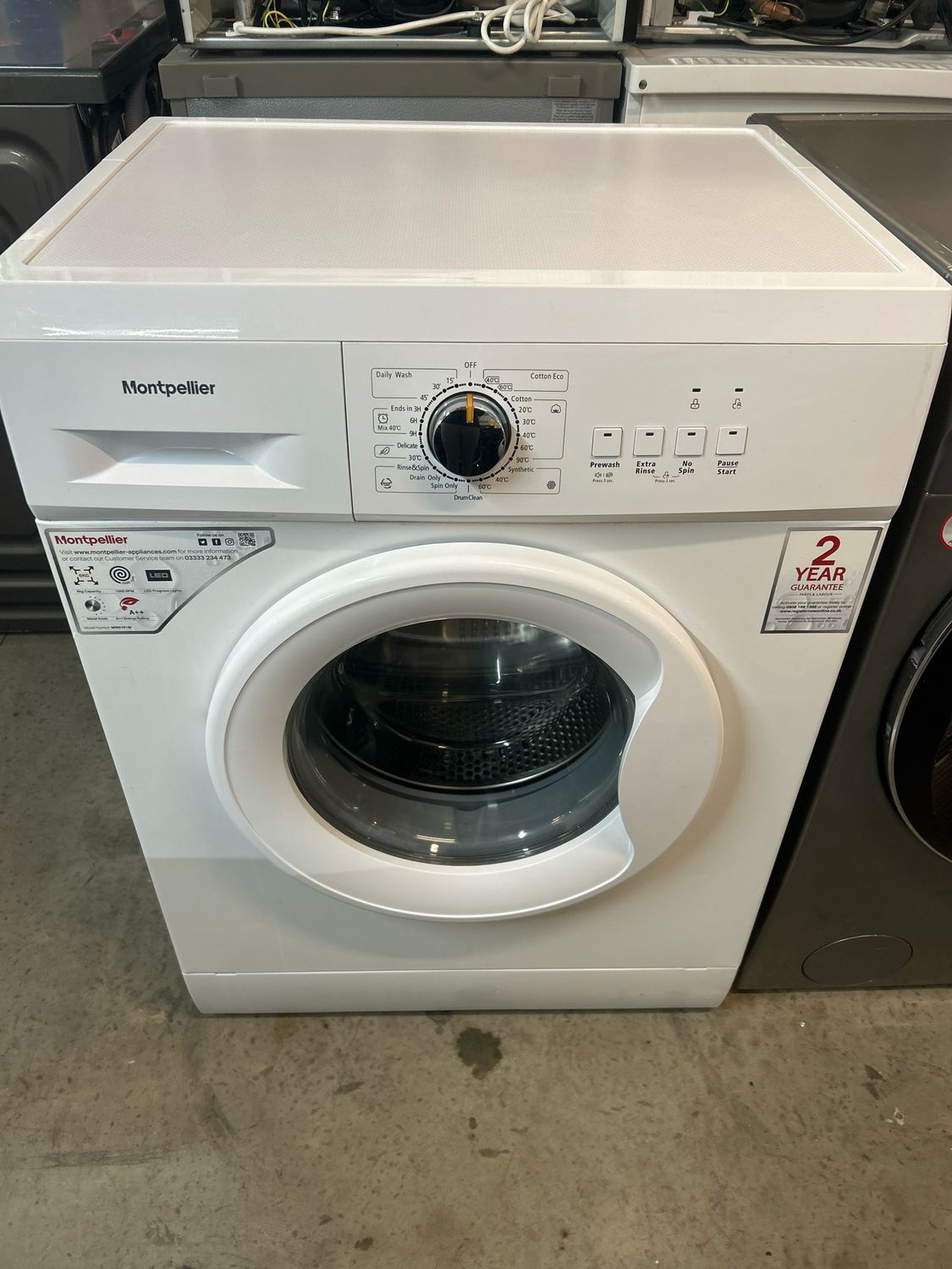 Montpellier MW6101W 6kg 1000rpm White