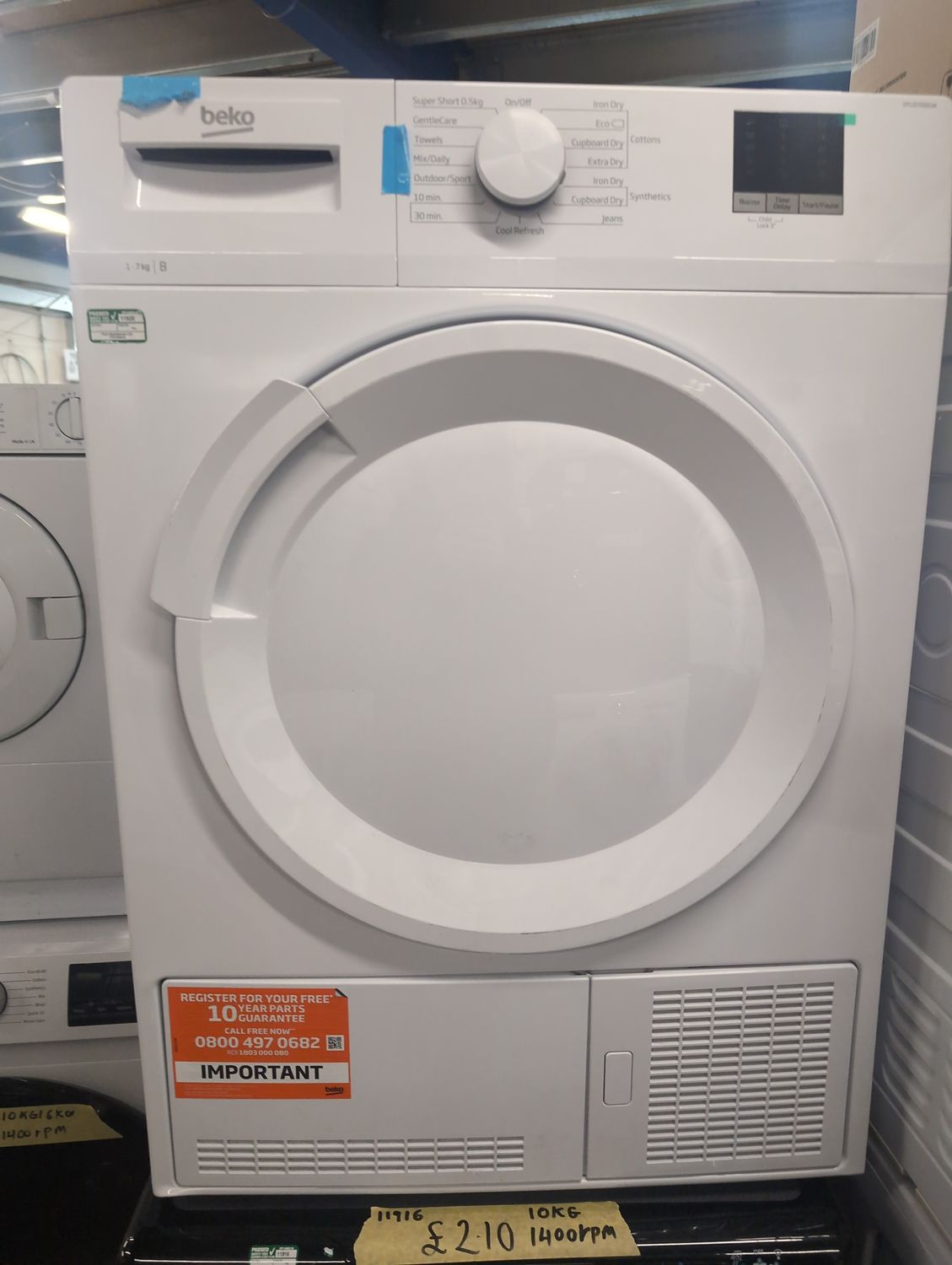 Beko DTLCE70051W 7KG Condenser Dryer White