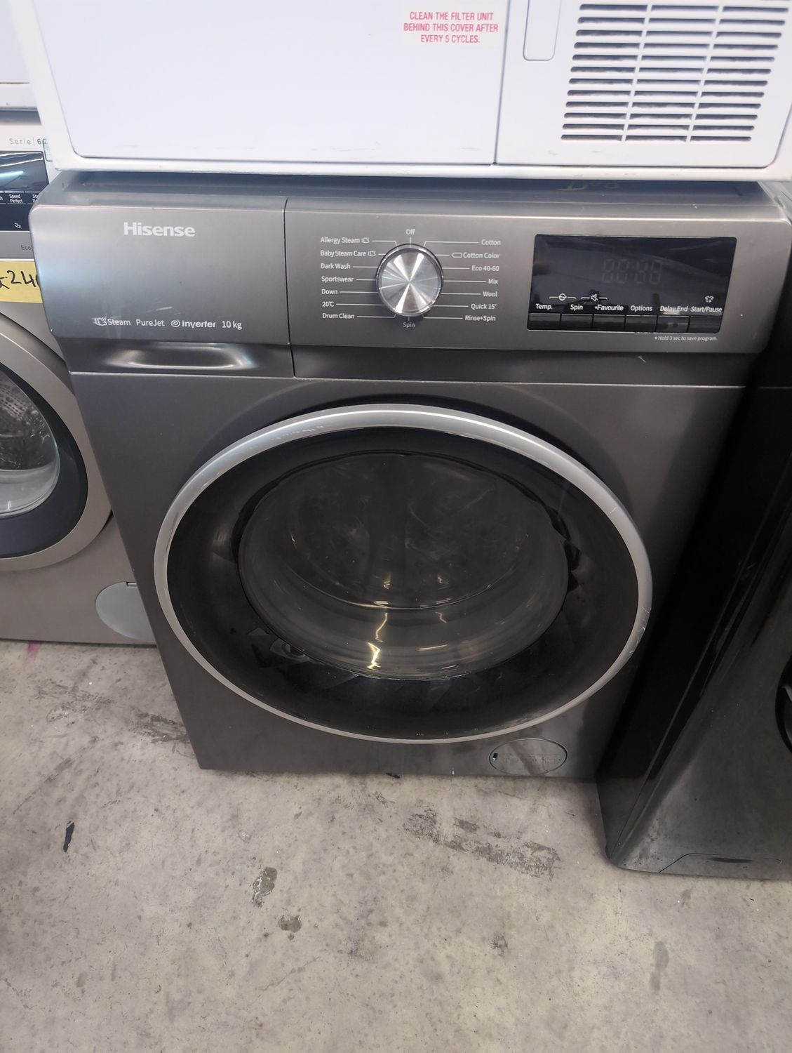 Hisense WFQY1014EVJMT 10KG 1400rpm Washing Machine Silver