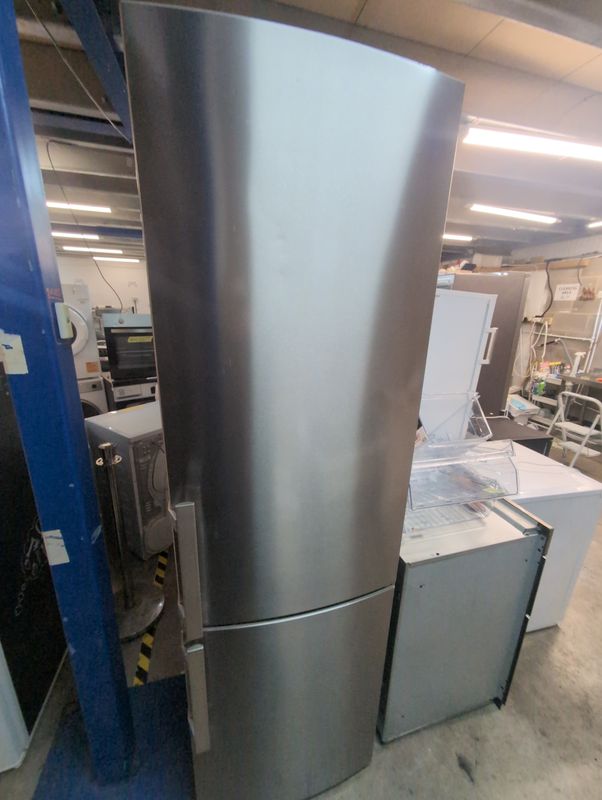 IKEA FROSTKALL Fridge Freezer Silver H199cm W60cm