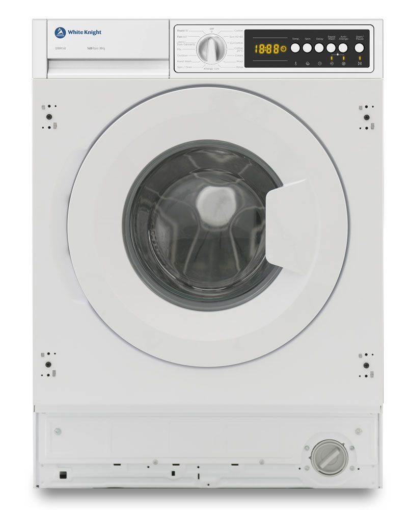 #White Knight BIWM148 Integrated White 8KG Washing Machine 1400RPM Brand New