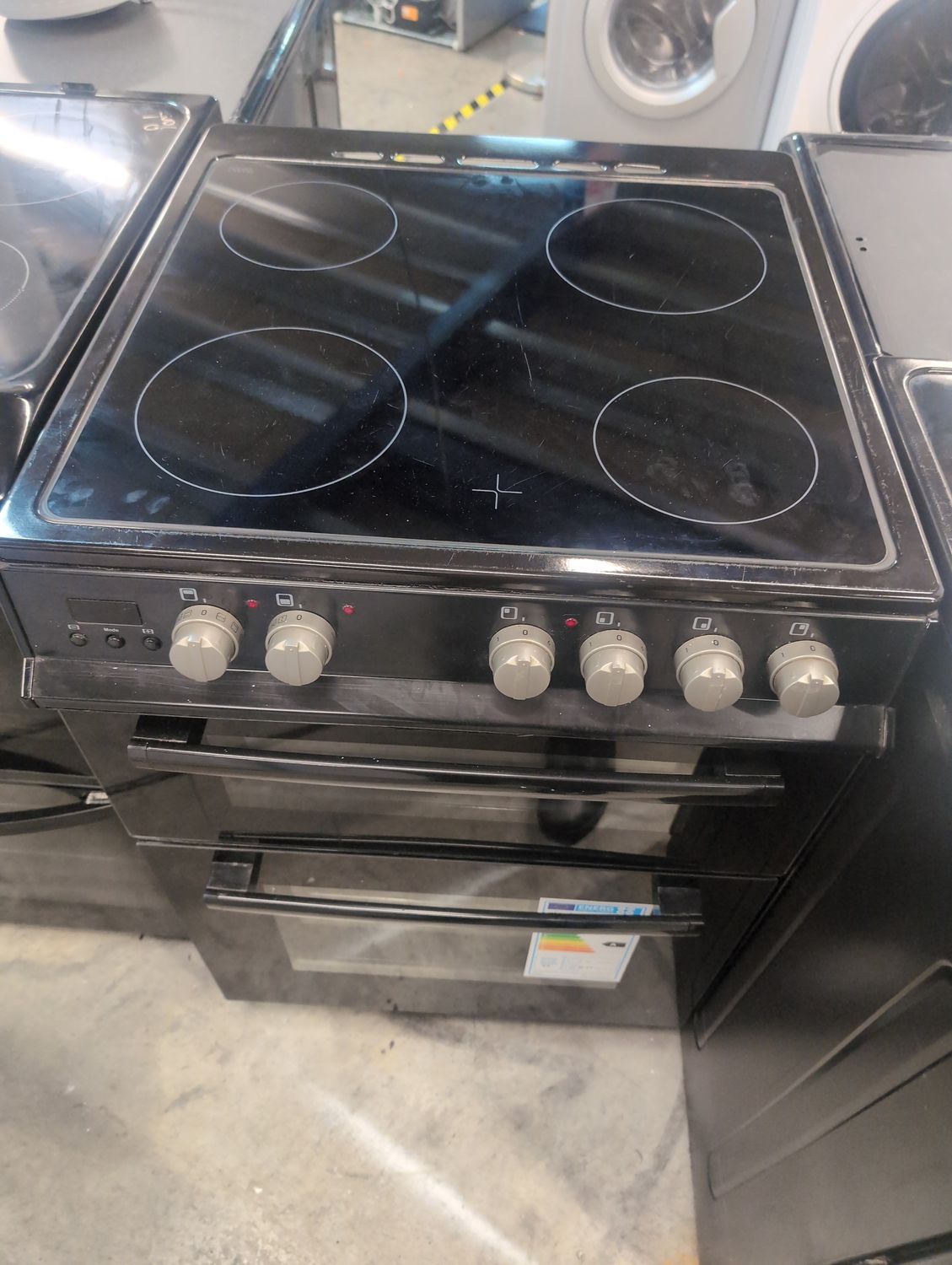 Electra PFSDOV6B 60cm Electric Cooker Black Ceramic Hobs