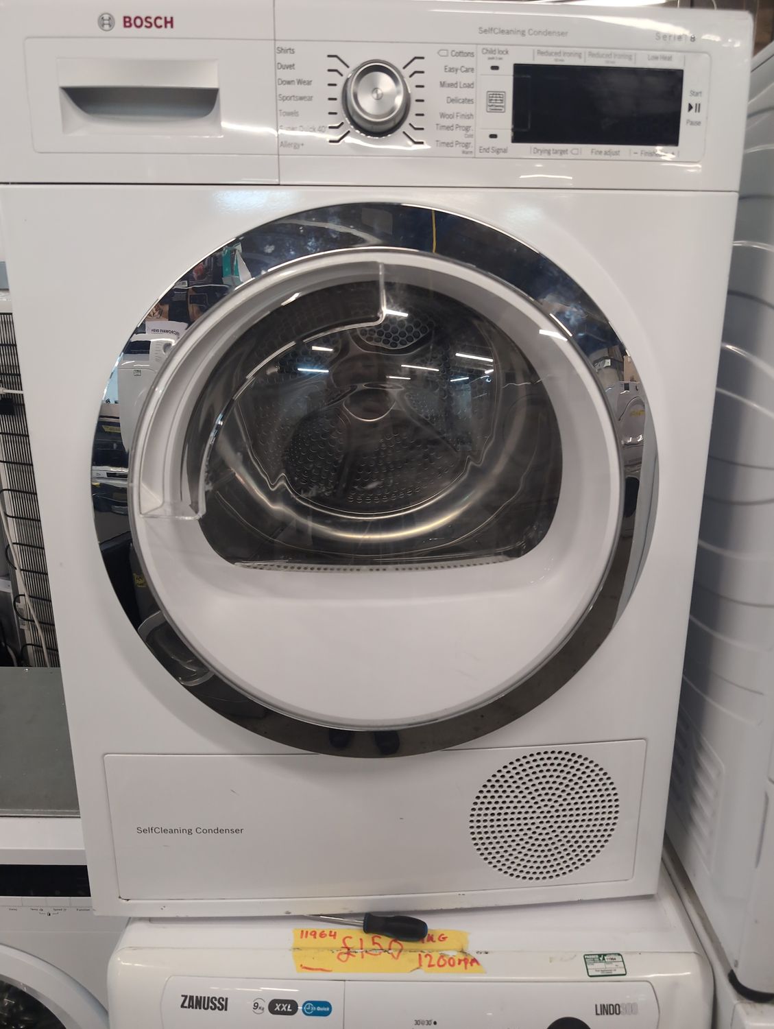 Bosch WTW87560GB/02 8kg Heat Pump Condenser Dryer White