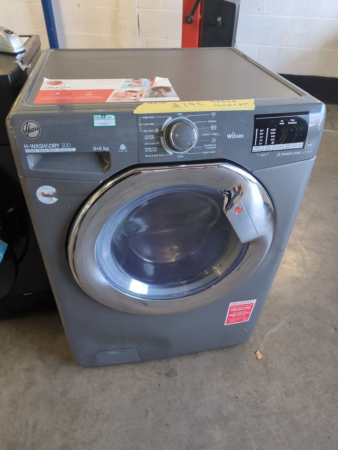 Hoover H3DS4965DACE-80 9+6kg 1400Spin Washer Dryer Grey Refurbished