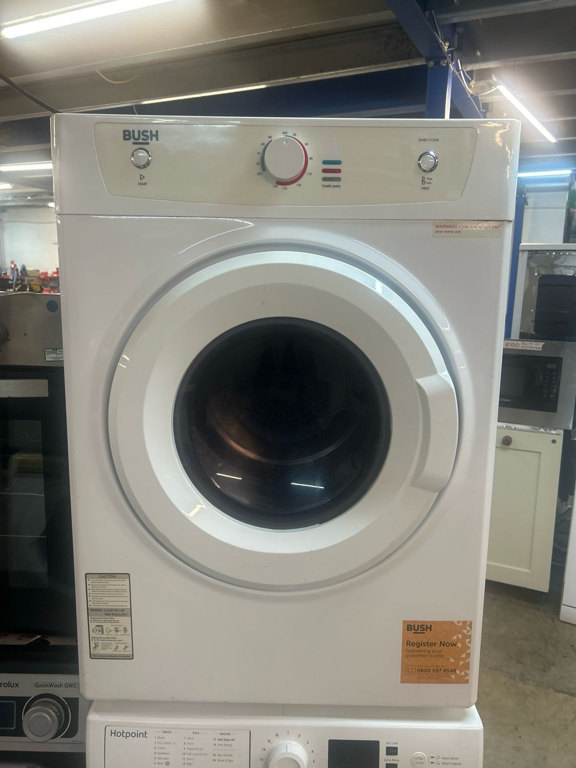 Bush DHB7VTDW 7kg Vented Tumble Dryer White