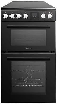 #Teknix TKED54B 50cm Ceramic Double Oven Electric Cooker - Black Brand New