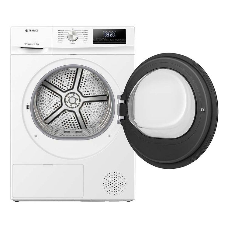 #Teknix TKHP9HW 9kg Heat Pump Dryer White Brand New