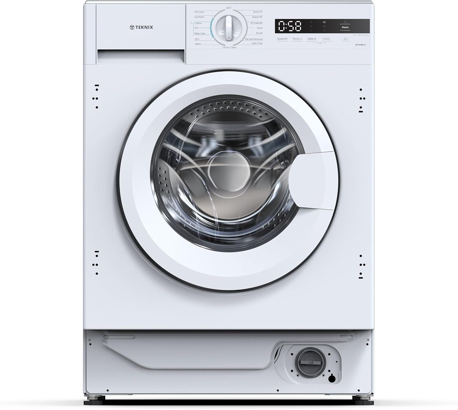 #Teknix BITKW814 Integrated 8kg 1400 Washing Machine Brand New