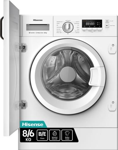 #Hisense WD3M841BWI - Integrated White 8KG/6KG Washer Dryer - 1400 RPM Brand New