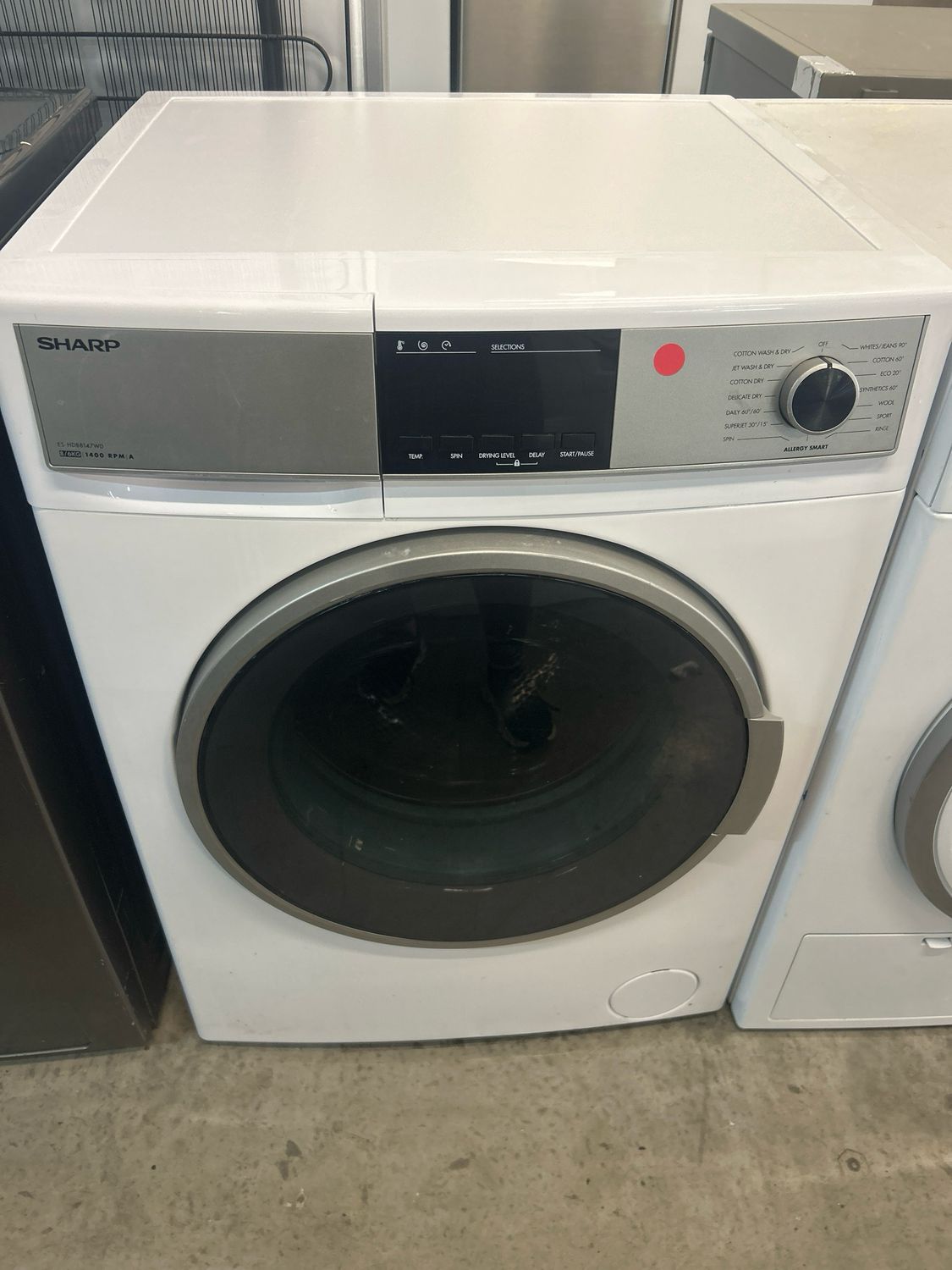 Sharp HDB8147W0 8kg+6kg 1400rpm Washer Dryer White