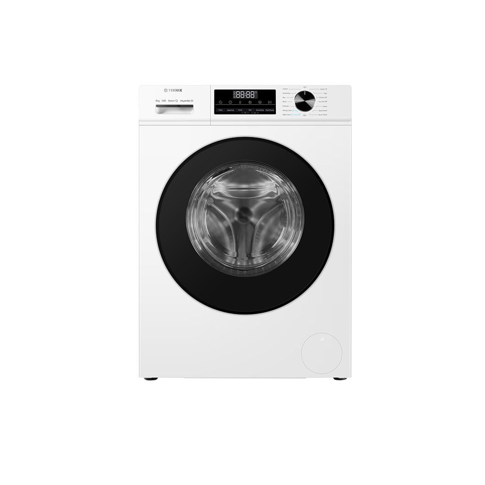 #Teknix TK3W814XW 8KG 1400rpm Washing Machine White Brand New