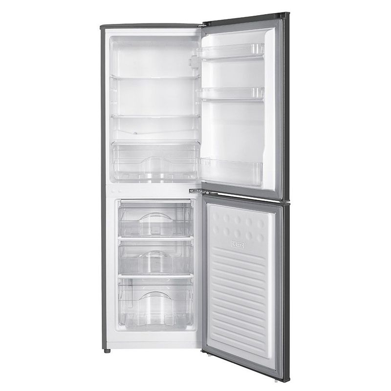 #Teknix STF1448S Fridge Freezer Dark Inox H144cm W48cm D50cm Brand New