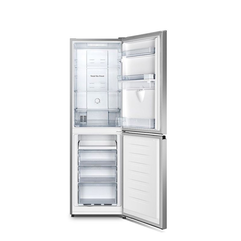 #Teknix FFH1825WS Fridge Freezer Total No Frost Silver Brand New H182cm W55cm D55cm -