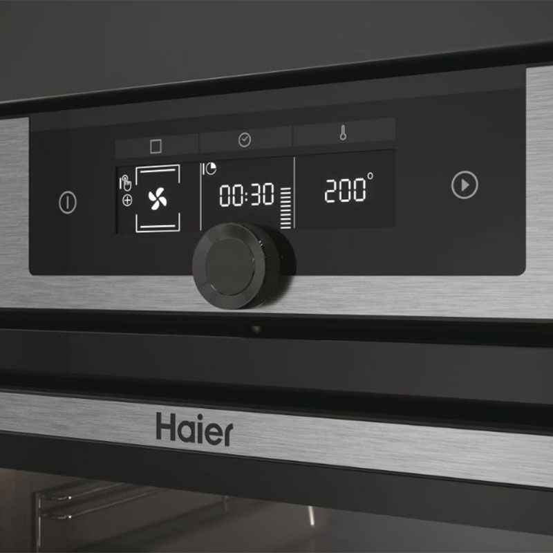 #Haier HWO60SM2F9XH Built In 60cm Single Oven Pyro Stainless Steel Brand New