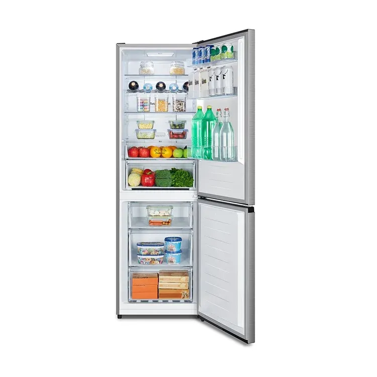 #Teknix FFH1860X Fridge Freezer Total No Frost Silver W59.5cm D59cm H186cm