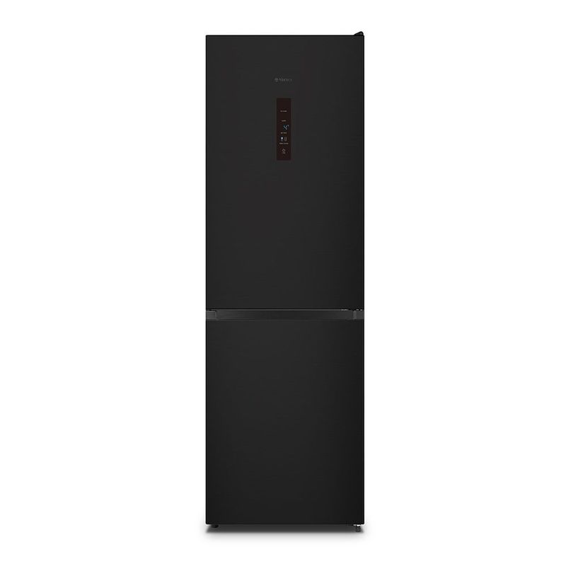 #Teknix FFH1865BIX Fridge Freezer Total No Frost Black Steel H186cm W59.5cm D59cm