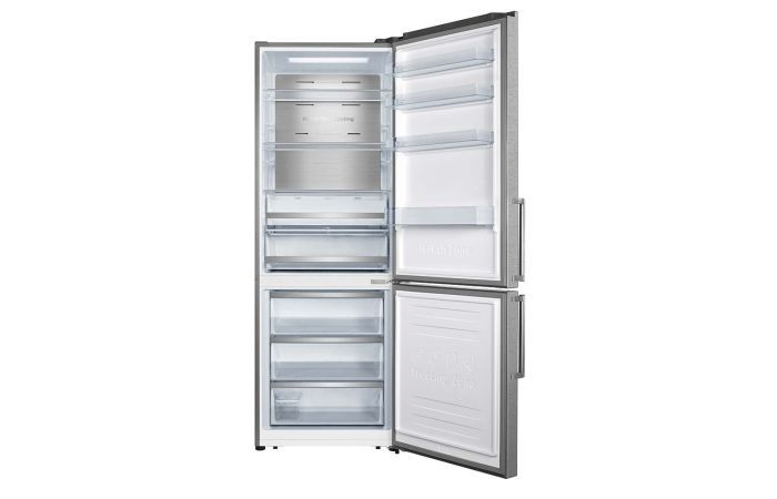#Teknix FFH270X Fridge Freezer Frost Free Silver H200cm W70cm D74.5cm Brand New