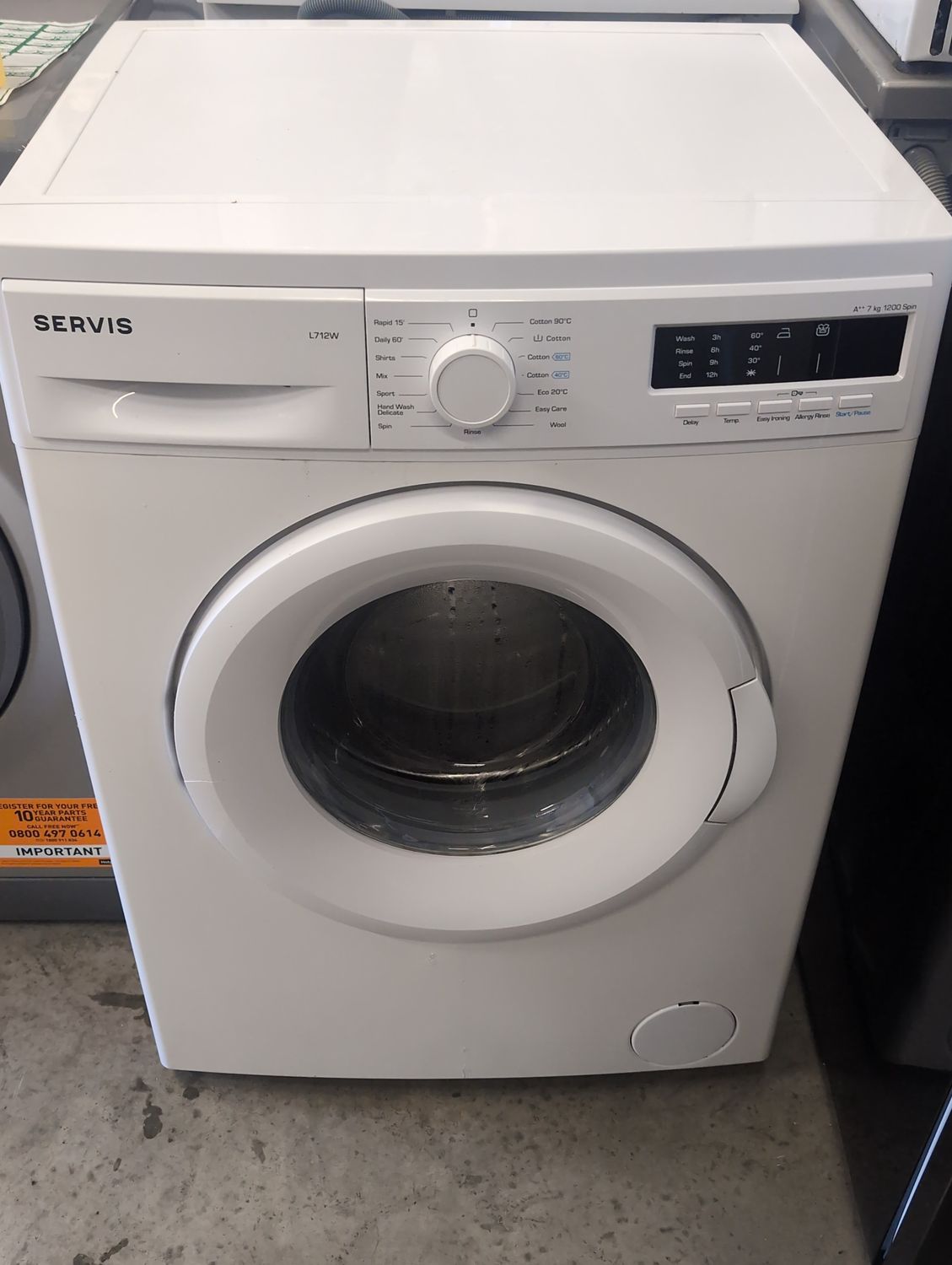 Servis L712W 7kg 1200 Spin Washing Machine White Refurbished