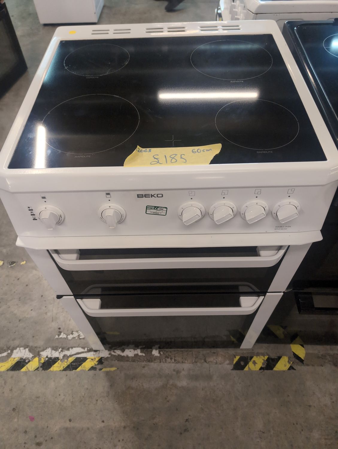 Beko BDVC663W 60cm Electric Cooker Ceramic Hobs Double Oven White Refurbished