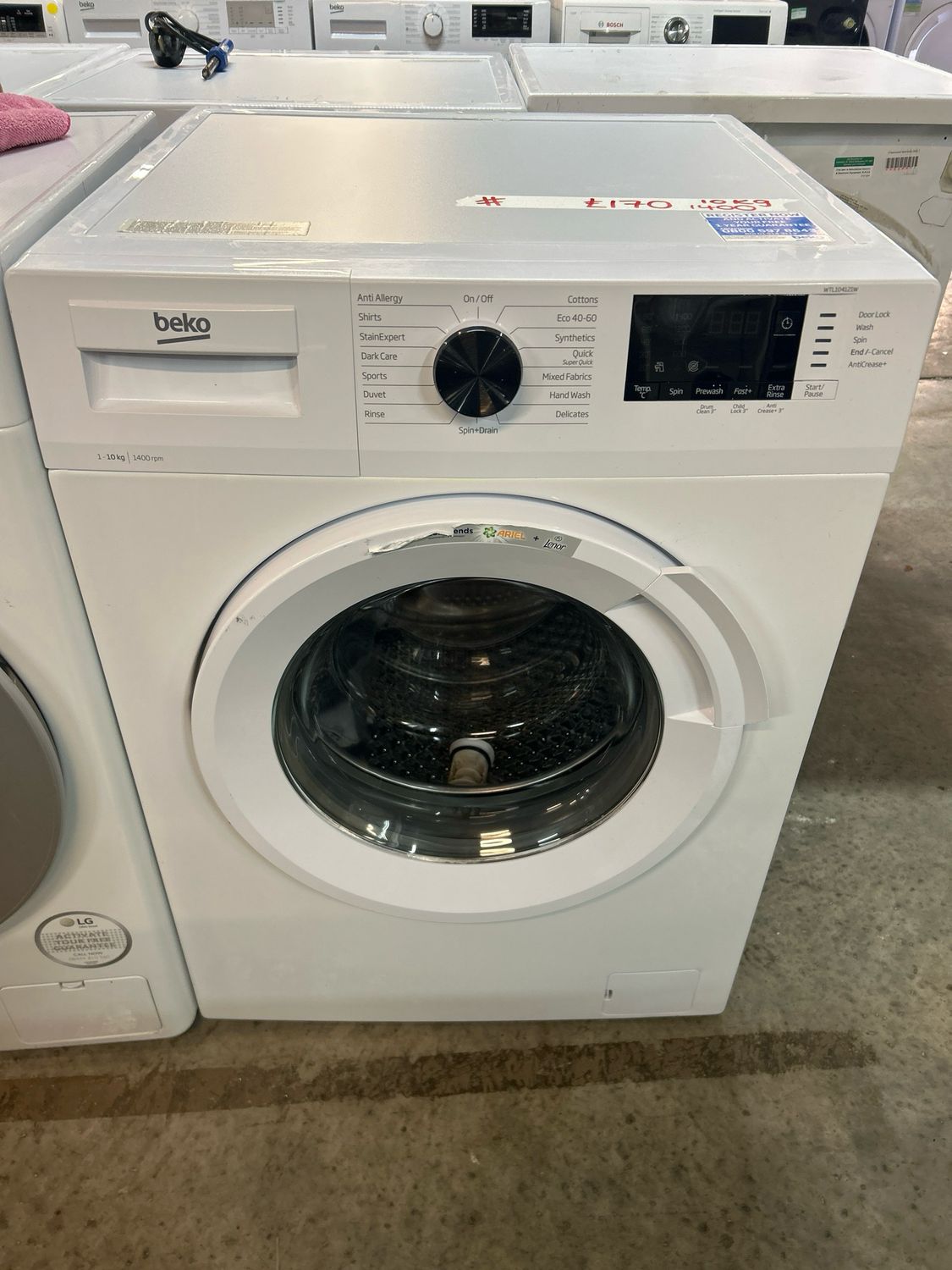 Beko WTL104121W 10kg 1400rpm Washing Machine White