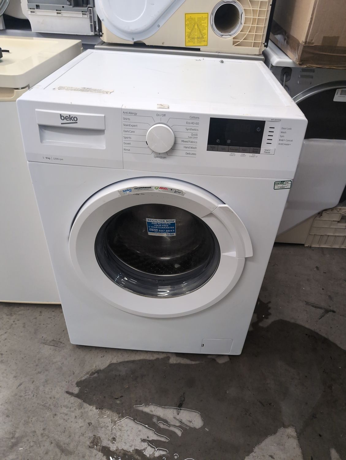 Beko WTL92151W 9kg 1200rpm Washing Machine White