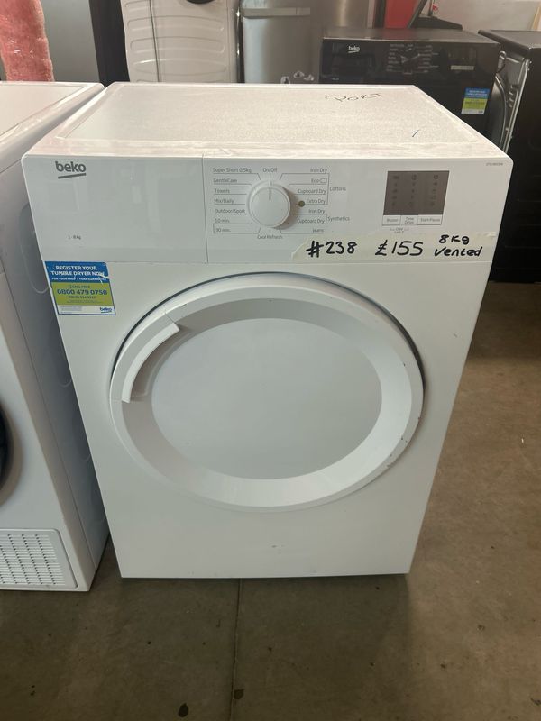 Beko DTGV8000W 8kg Vented Dryer White