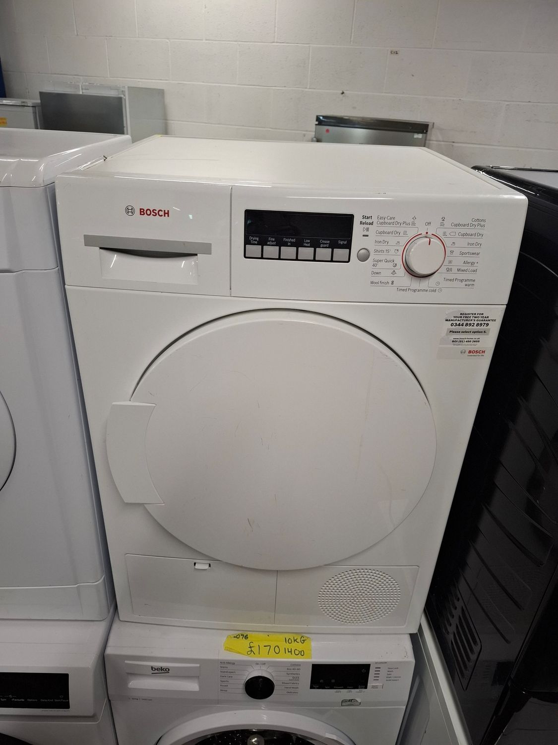 Bosch WTB84200GB 8kg Condenser Dryer White