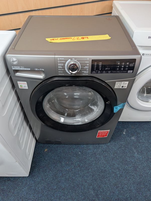 Hoover H3WPS496TAMBR680 9KG 1400rpm Washing Machine Grey New Graded
