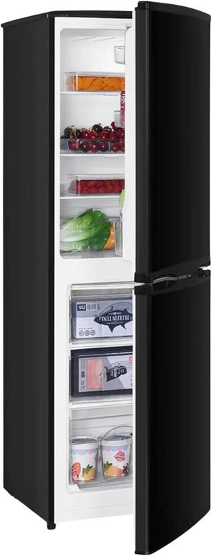 #Teknix STF1448B Fridge Freezer Black H144cm W48cm D50cm Brand New