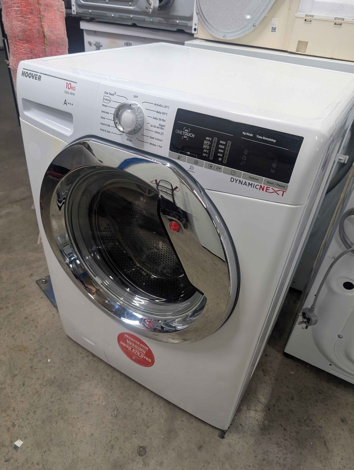 Hoover 10kg 1500rpm Washing Machine White