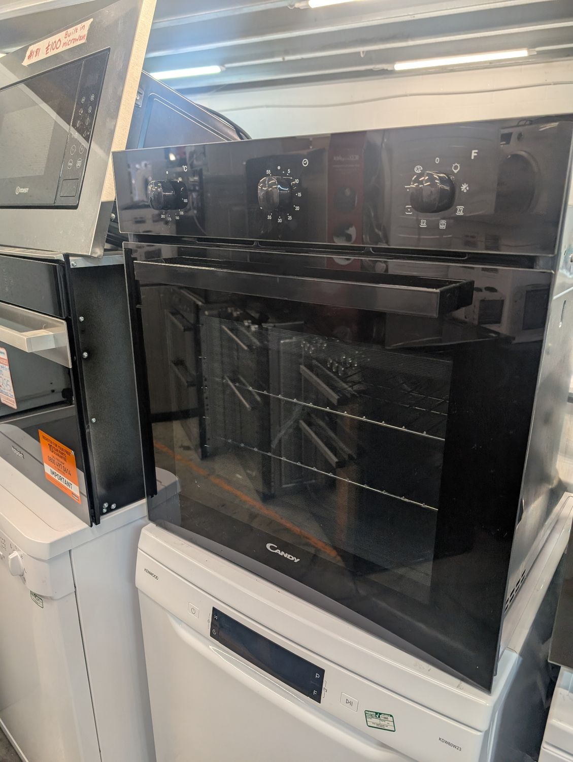 Candy FCP602N/E 59cm Built In Single Oven Black