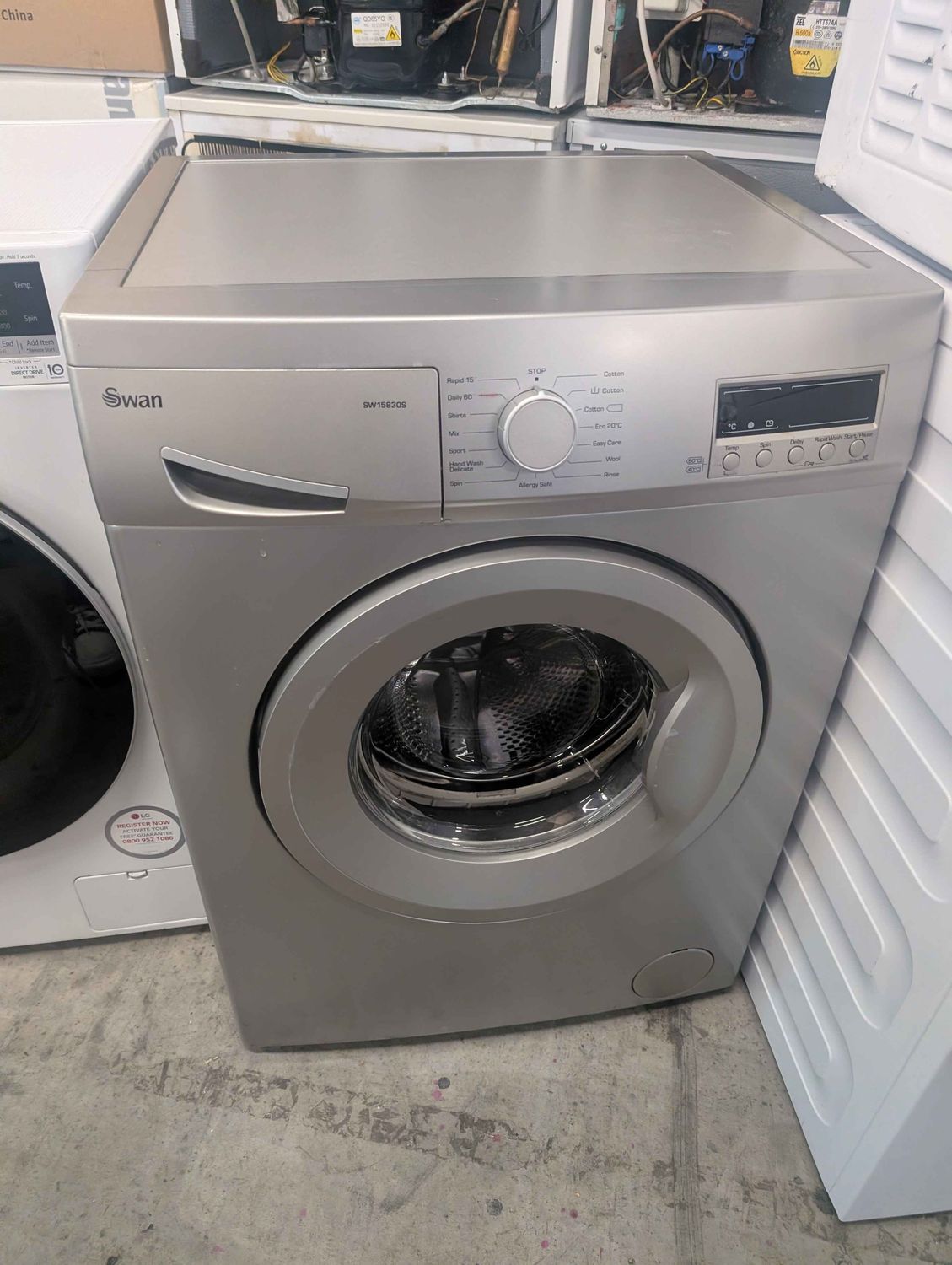 Swan SW15830S 8kg 1200rpm Washing Machine Silver