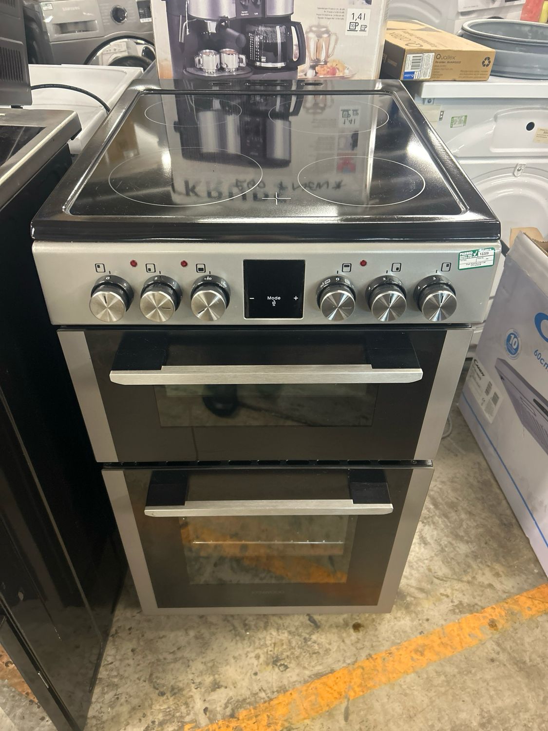 Kenwood KDC50 50cm Electric cooker Double Oven Ceramic Hob Stainless Steel