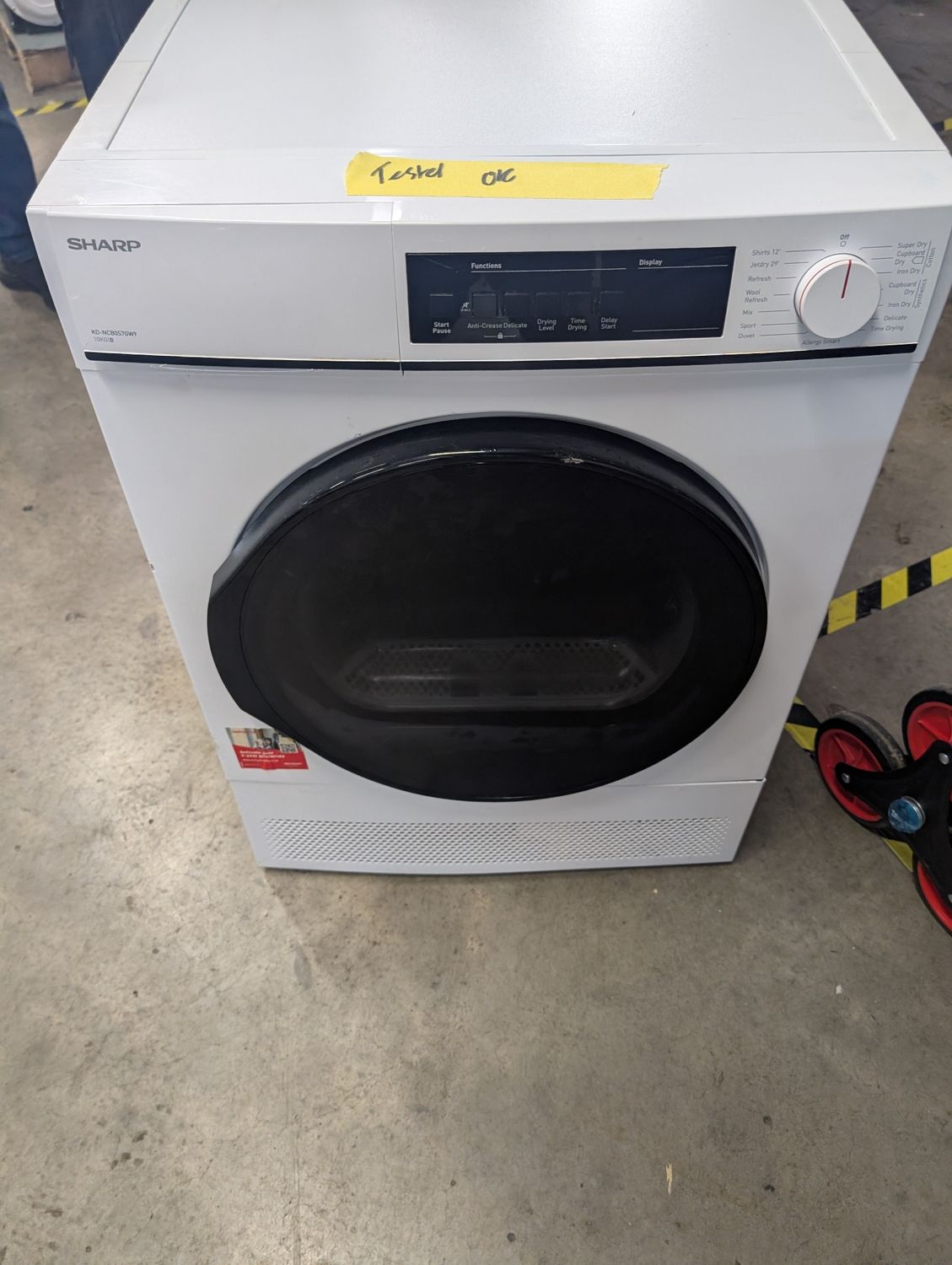 Sharp KD-NCBOS7GW9 8kg Condenser Dryer Sensor Dry White