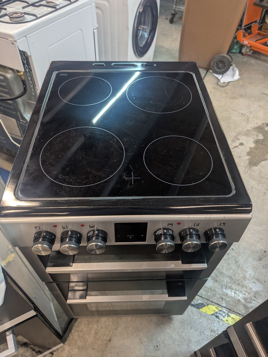 Kenwood KDC506S19 60cm Electric cooker Double Oven Ceramic Hob Stainless Steel