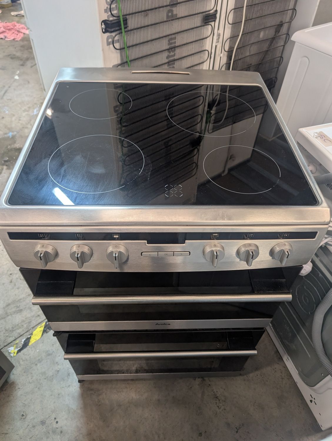 Amica AFC6550SS 60cm Electric Cooker Ceramic Silver