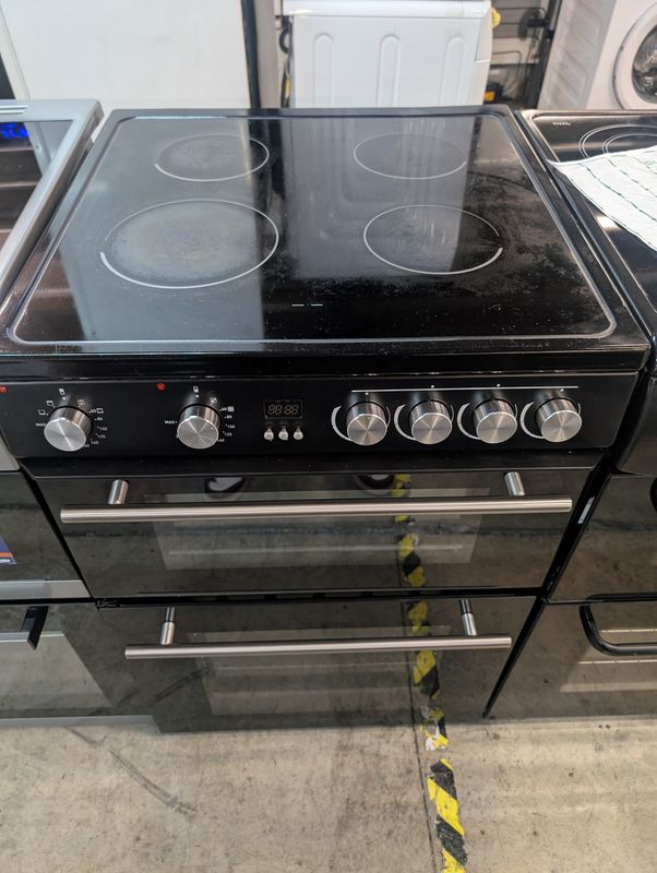 Hisense HDE3211BWUK 60cm Electric Cooker Double Oven with Ceramic Hob Black A/A Rated New Graded 