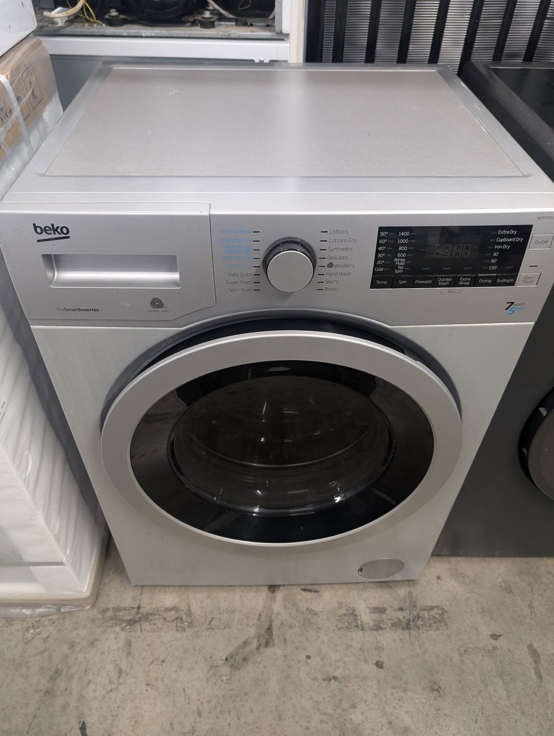 Beko WDR7543121S 7kg+5kg 1400rpm Washer Dryer Silver