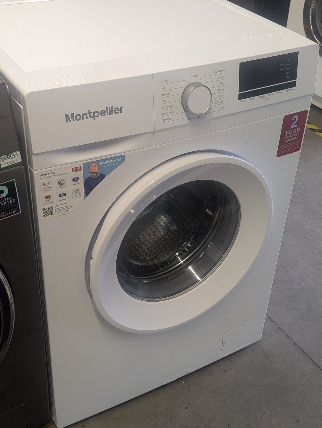 Montpellier MWM712W 7kg 1200rpm Washing Machine White