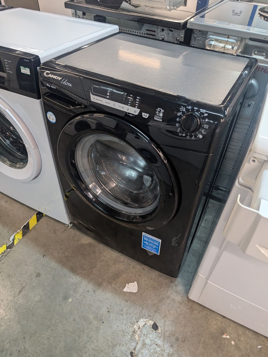 Candy HCU1492DBBE/1-80 9kg 1400 Spin Washing Machine Black