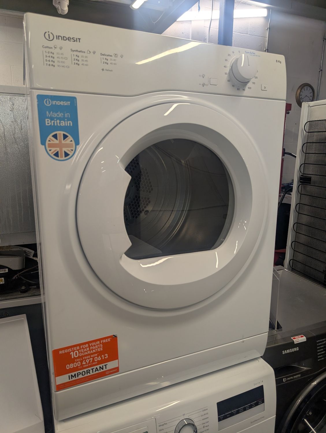 Indesit I1 D80W UK 8Kg Vented Tumble Dryer White