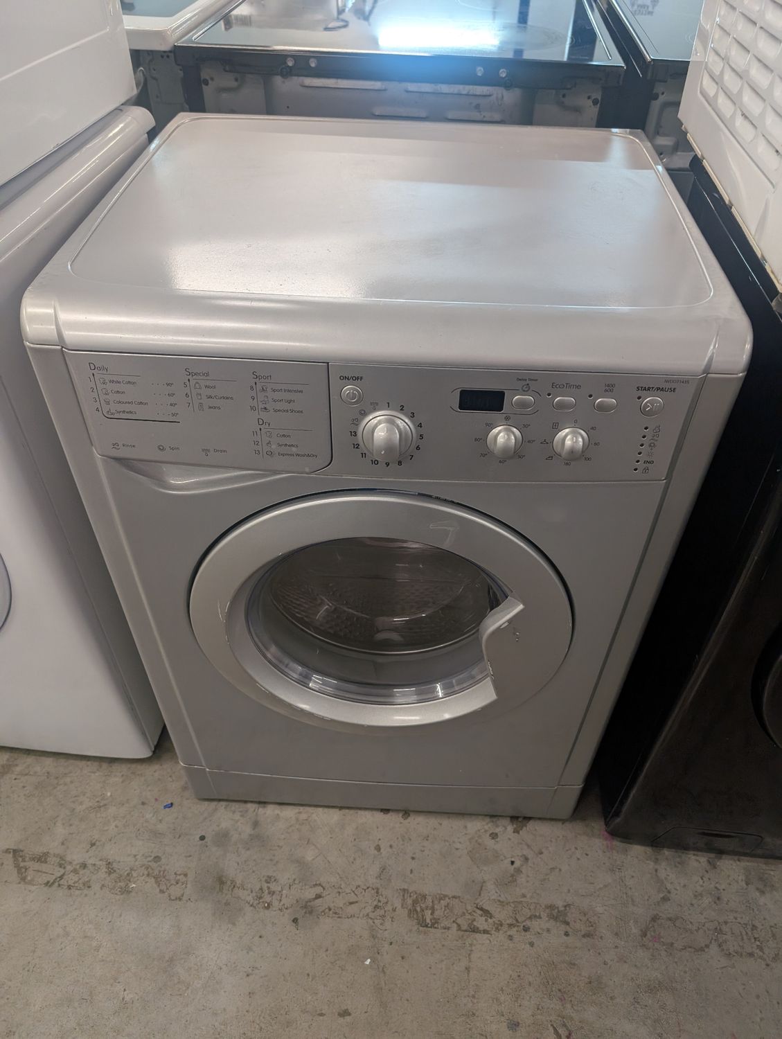 Indesit IWDD7143S 7KG+5KG 1400rpm Washer Dryer Silver